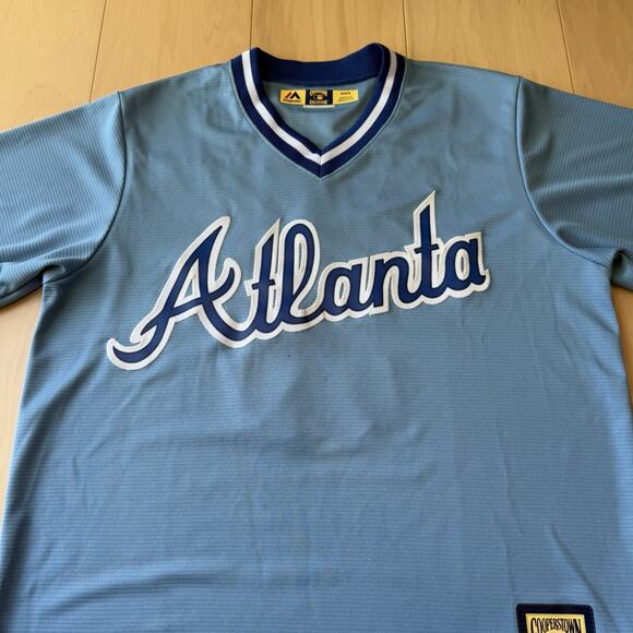 Dale Murphy Atlanta Braves Jersey Medium Blue Majestic Baseball MLB Sportswear - Picture 3 of 8